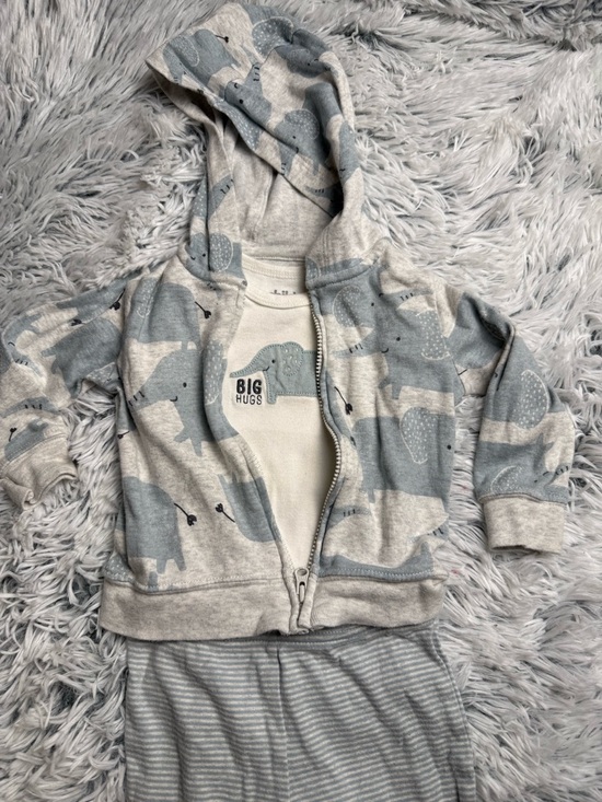 3/6 month - Elephant infant baby 3pc outfit - Picture 3 of 7